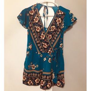 Floral print romper